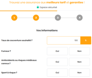 simulation assurance emprunteur : quotité, fumeur, santé, sport à risque