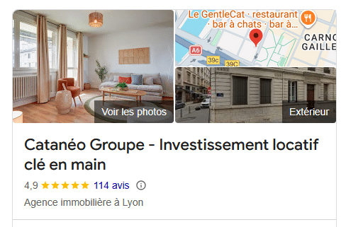 les avis des clients de Catanéo sur Google