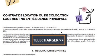 bail location non meublée type à télécharger en pdf