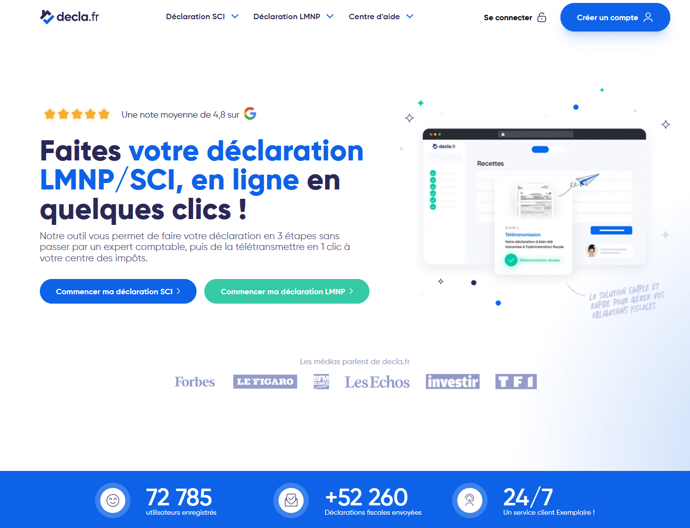 page présentation decla.fr