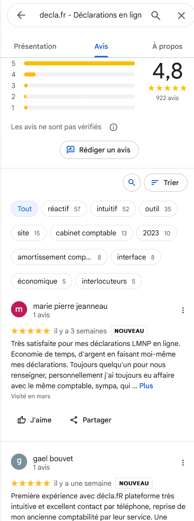 decla.fr avis des clients sur les avantages et inconvénients