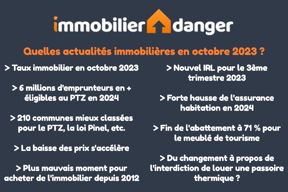 actualité de l'immobilier en octobre 2023