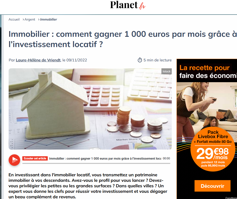 Interview de David Lelong sur l'investissement immobilier locatif