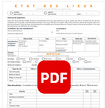 Modèle d'état des lieux meublé de sortie et d'entrée