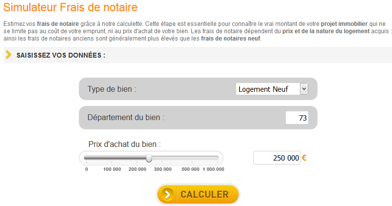 frais de notaire réduit pour un bien immobilier neuf de 250 000 € en Savoie